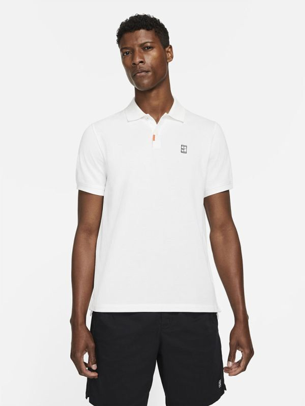 Мужское поло теннисное Nike Polo Slam Slim M - white/white