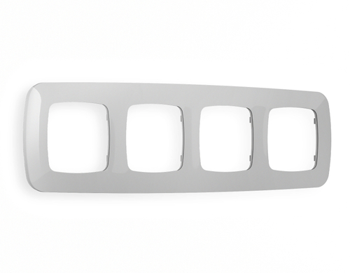 OF140404 Рамка OMEGA Ecta (Серебро глянец) 4-ая