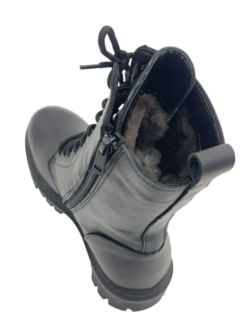 Ботинки с высоким берцем из натуральной кожи