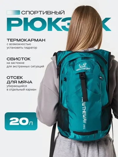 Рюкзак спортивный туристический бирюзовый для велоспорта