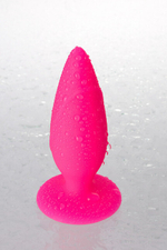 Малая силиконовая пробка на присоске Popo Pleasure (8,5 см) (Цвет: ярко-розовый)