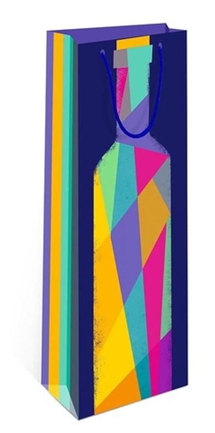 Пакет подарочный для вина, Яркий презент, 36*12*9 см, 1 шт.