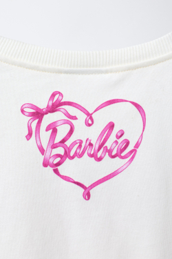 ZARA ФУТБОЛКА С ШАРОМ BARBIE™ MATTEL, ЖЕЛТОВАТО-БЕЛЫЙ