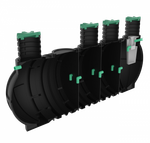 Септик переливной Мультпласт Профи М25 PR 25000 л. горизонтальный / 10000 л. в сутки / до 50 чел. / принудительный сброс (6770x2400x2400см;1 221кг;черный) - арт.552052