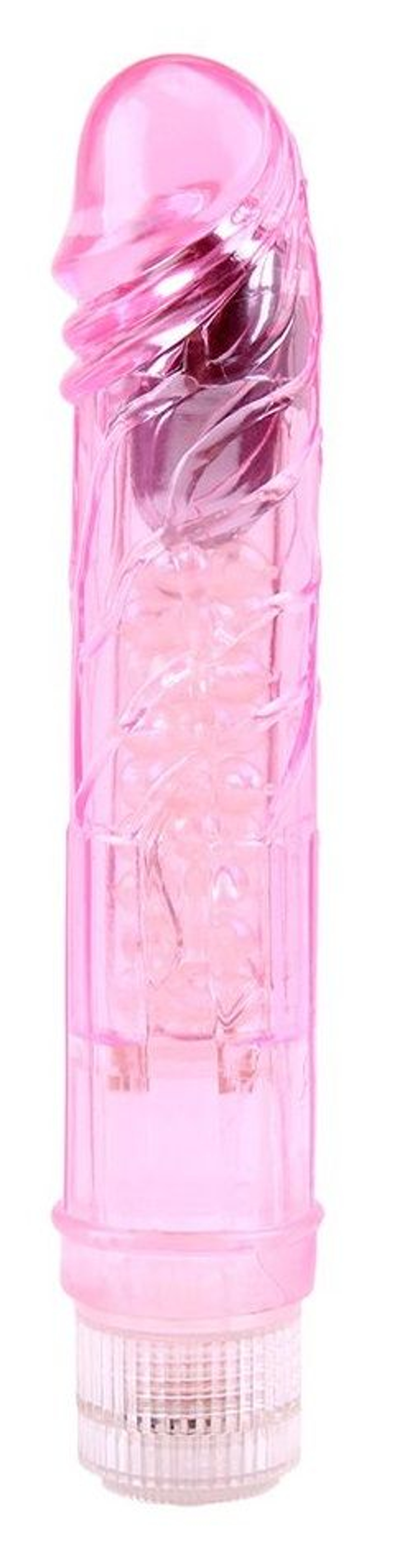 Розовый вибратор Glitters Boy - 26,5 см. (Цвет: розовый)