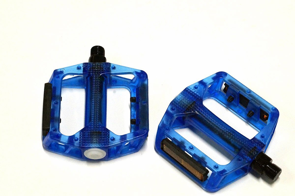 Педали FEIMIN FP-801blu,110*100мм,BMX,база пластик,стальная ось,327гр,синие,подшипник