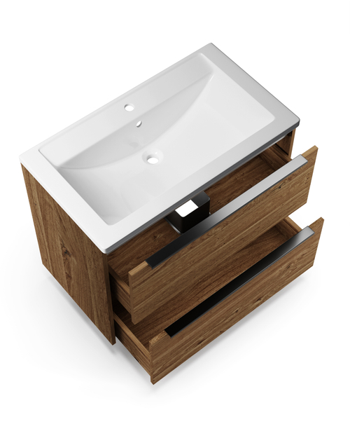 Тумба с раковиной La Fenice Nota 80 см FNC-01-NOT-DGT-80-2 галифакс табак