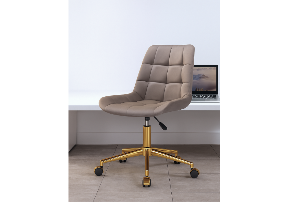 Офисное кресло Woodville Честер бежевый, золото