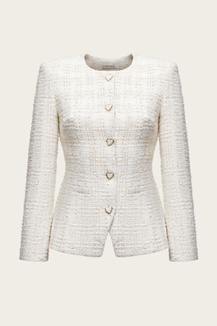 Молочный твидовый жакет "Дольче Вита"