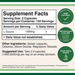 Double Wood Supplements - Glycine - 300 x 500 mg capsules