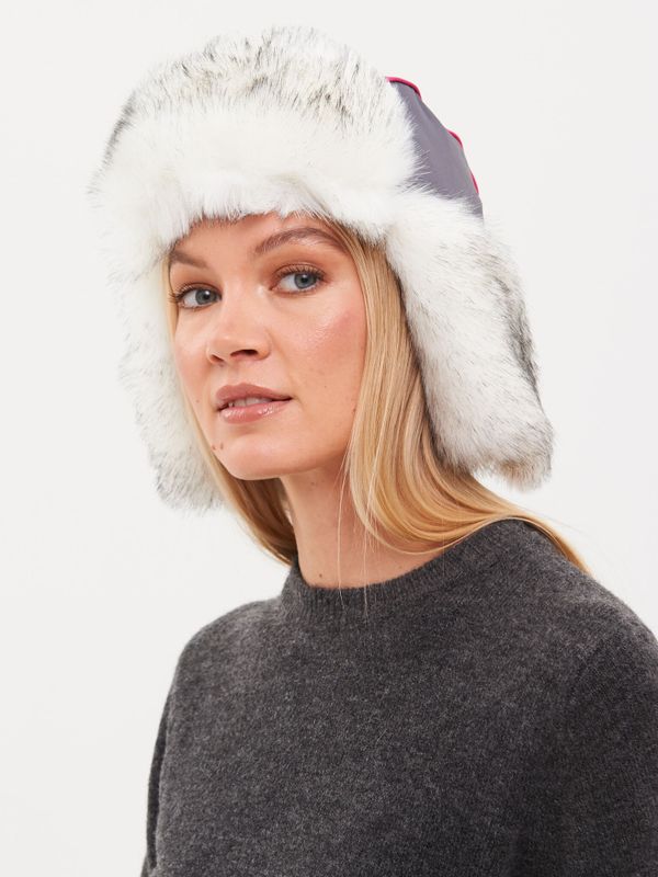 Шапка ушанка зимняя Siberia Lady ткань Breathable цвет Голубой/Серый