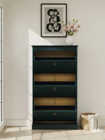 Обувница для прихожей Индра, 123х66х21, тумба для обуви из МДФ, изумруд