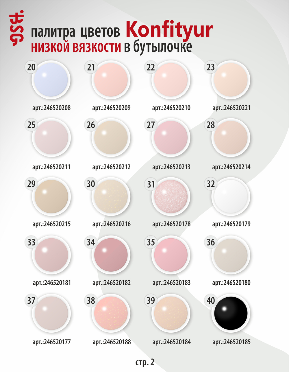 Жёсткий гель в бутылке Konfityur №74 НИЗКАЯ ВЯЗКОСТЬ - Светло-ментоловый (20 мл)
