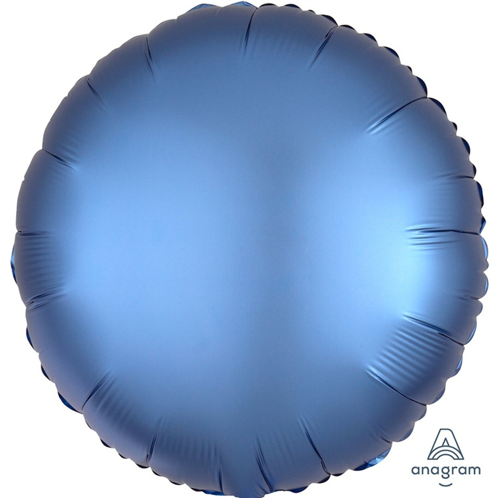 Шар фольгированный Круг 43 см (Синий)