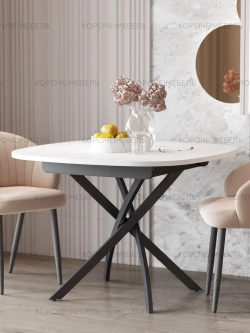 Стол кухонный раздвижной Белый