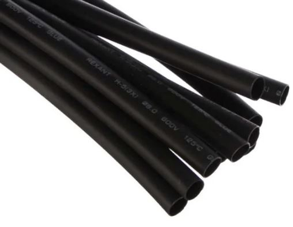 Кембрик (12) 1м REXANT черный 206008