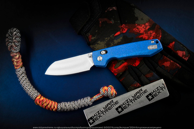 Нож Vosteed Raccoon CB сталь 14C28N Satin рукоять Blue Micarta