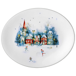 Блюдо овальное Agness "С новым годом!" 31.5х25.5х3см