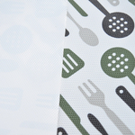 Термоскатерть 60*120см, Ложки-вилки, серо-черная