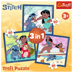 Pazl \ Puzzle \ Пазлы Puzzles - "3in1" - Time with Stitch / Disney Lilo&Stitch
