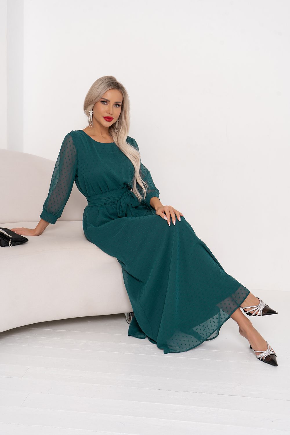 Платье Гретта (зеленый)-52р-р Р11-1234 Nikol