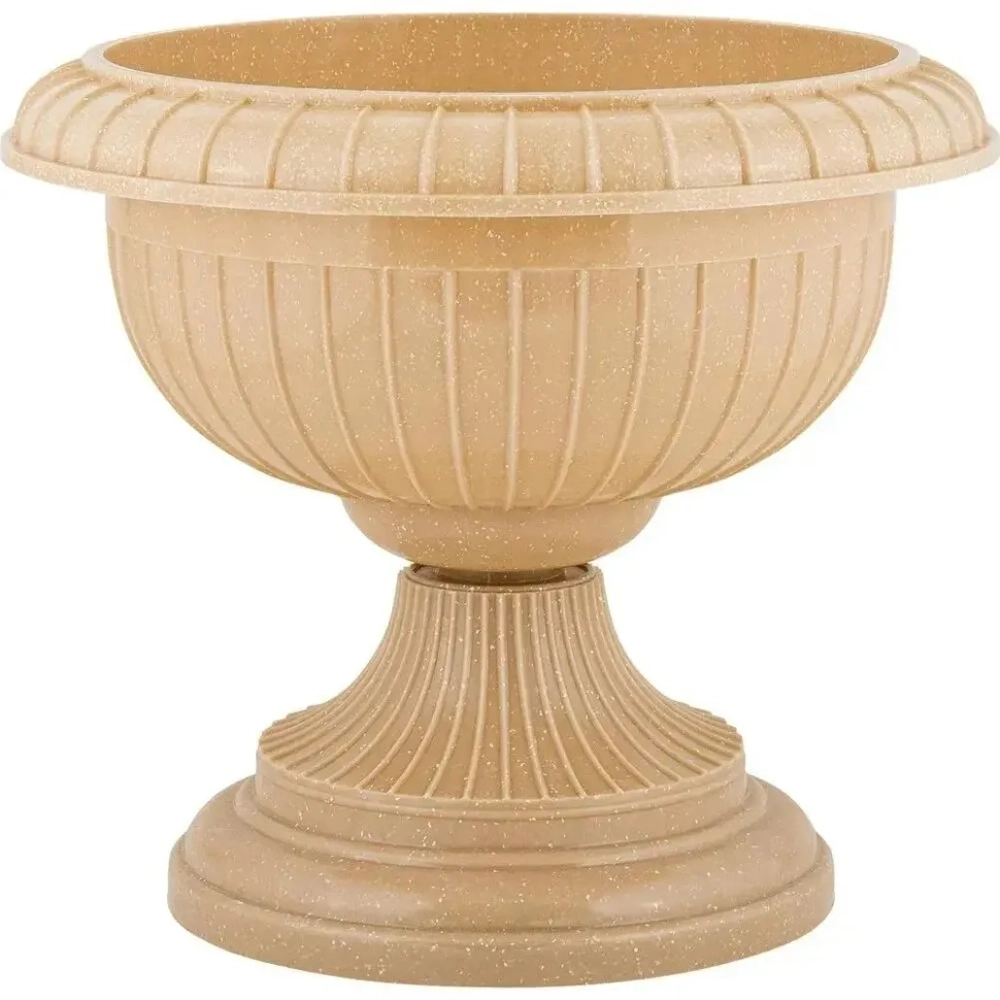 Вазон на ножке большой D 395 мм, песчаный кварц
