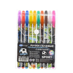 Ручка гелевая, Basir, цветные чернила, серия "Спорт", ароматизированная с блёстками, 10 шт