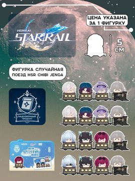 Фигурка Star Rail Фигурка случайная Поезд RPG Chibi Jenga 6911400439687