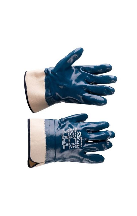 Перчатки-краги защитные SKY WORKER (Скай Воркер) с полным нитрильным покрытием, арт. 8.553