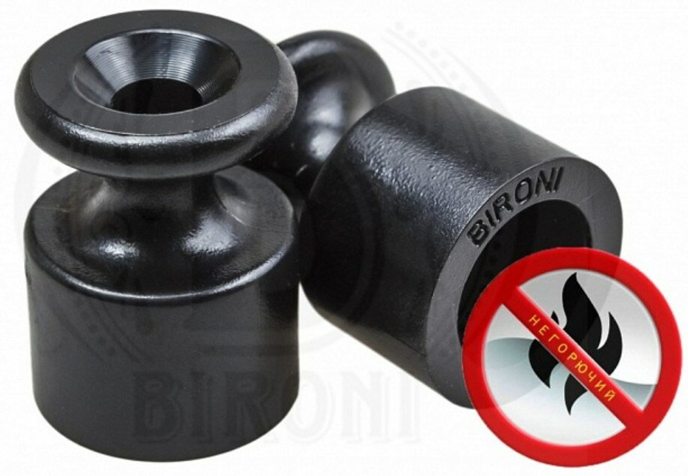 Изолятор пластиковый ретро Черный Bironi B1-551-23
