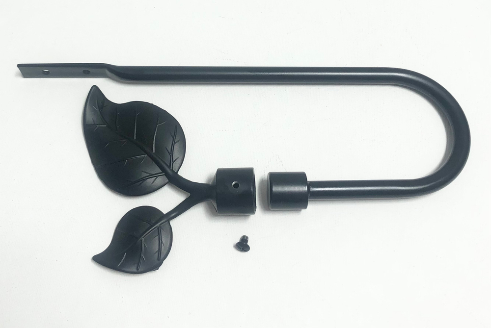 Держатель для штор кованый Готика Вяз d20 мм, цвет черный