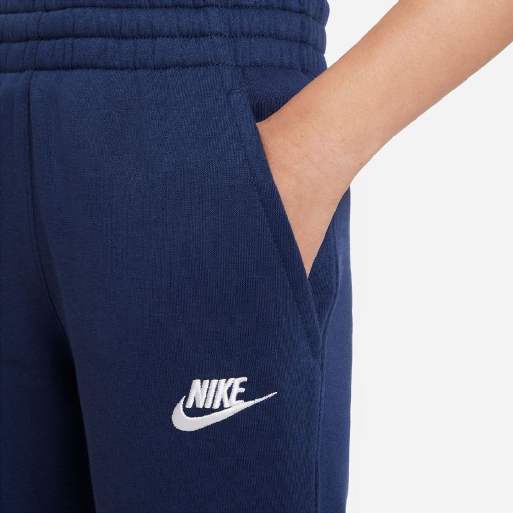 Штаны для девочки теннисные Nike Club Fleece Jogger - midnight navy/white