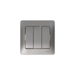 GLOSSA 3-клавишный ВЫКЛЮЧАТЕЛЬ, сх.1+1+1, 10АХ, механизм, ПЛАТИНА