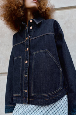 ZARA ДЖИНСОВАЯ КУРТКА Z1975, СИНИЙ