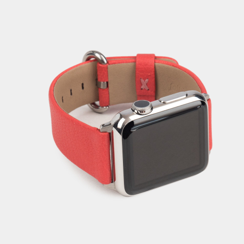 Ремешок для Apple Watch 40/41/42 mm из кожи козы, кораллового цвета