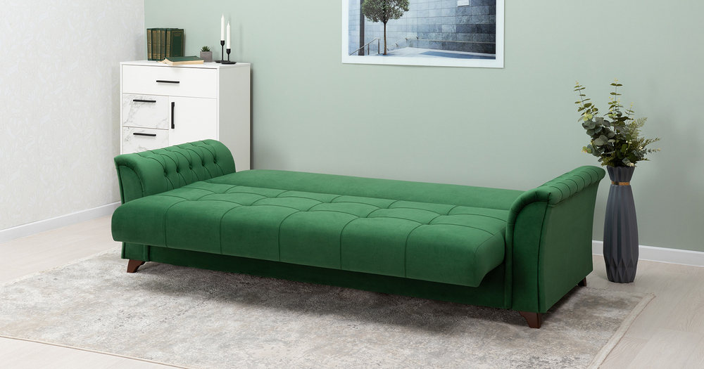 Ирис диван-кровать (темно-зеленый)