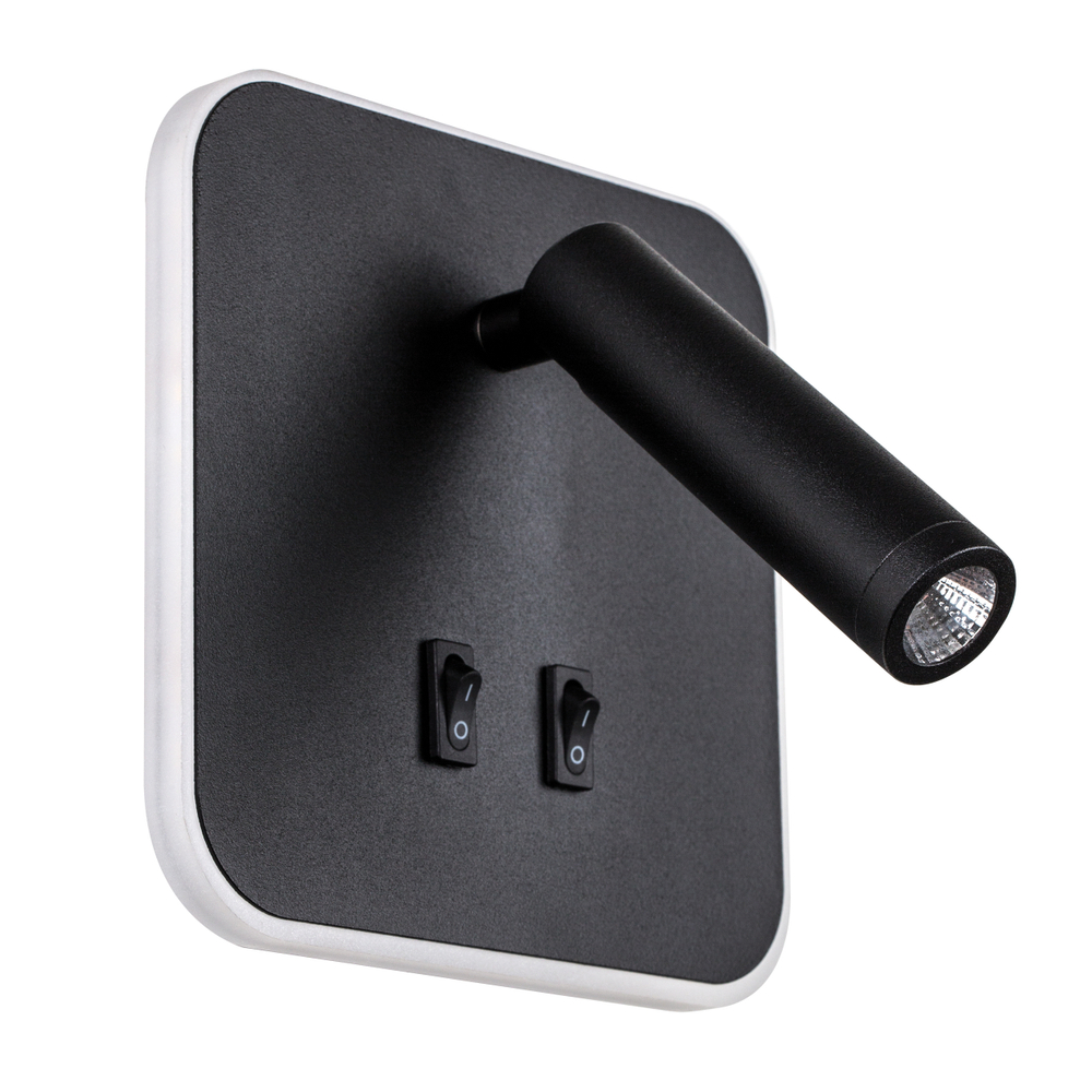 808667 Светильник настенный MURO LED 10W+3W 730LM+120LM G ЧЕРНЫЙ 3000K