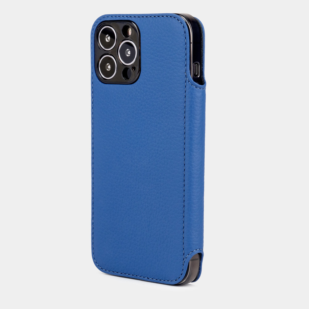 Кожаный чехол Benoit для iPhone 13 Pro Max синего цвета