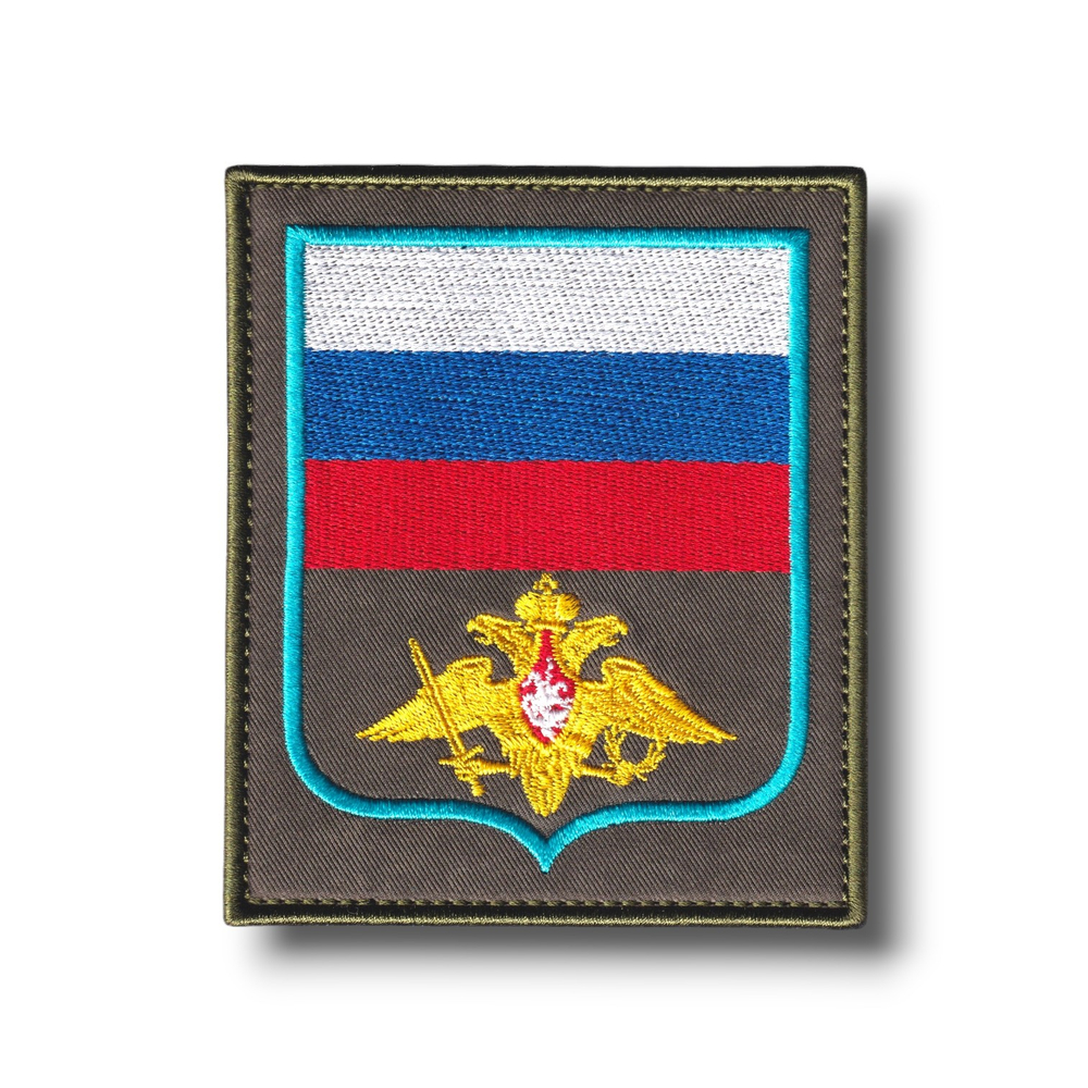 Шеврон ВС РФ Нарукавный Офисный (Орел МО) / Олива С Голубым Кантом | ATRIBUTICASTORE.RU