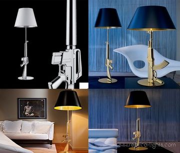 replica   Gold Gun Table Lamp