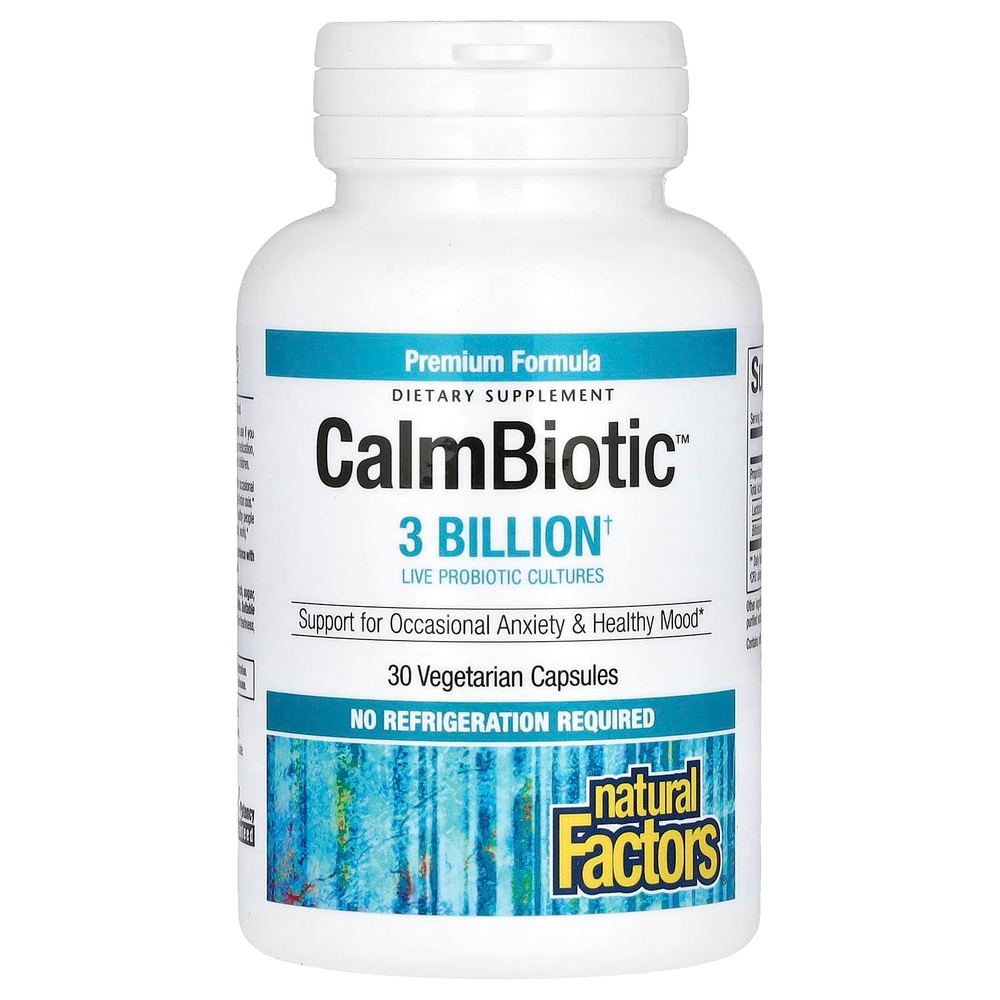 Natural Factors, Calm Biotic™, 3 млрд, 30 вегетарианских капсул