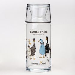 ГРАФИН С КРЫШКОЙ/СТАКАНОМ "GEESE" 700МЛ