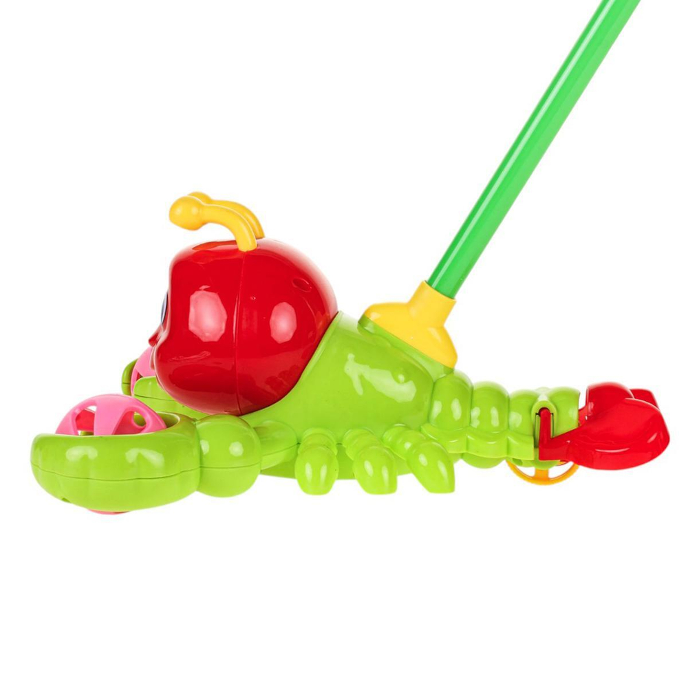 Каталка на палке Краб 52см, цвет желтый, пакет 341