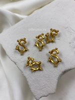 Пуговицы "S" с резьбой Скиапар. золотые 18 мм