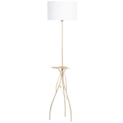 Светильник напольный торшер Нимфея с абажуром Винтаж-2 Белый