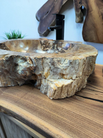 Раковина из окаменелого дерева OD-65710 58х45х15 из натурального камня