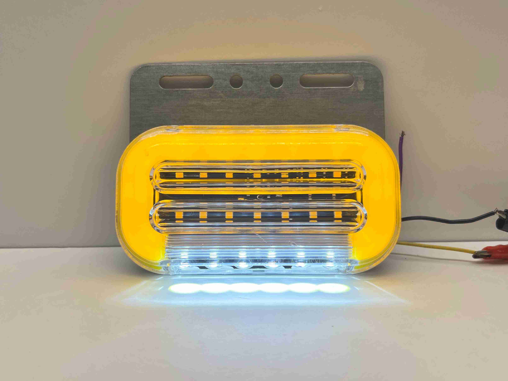 12V / Боковые Светодиодные габаритные фонари, 12 вольт, желтый, ДинаВайт (за 1 шт.) -