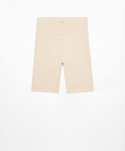 OYSHO Легинсы-велосипедки Comfortlux с высокой посадкой длиной 20 см, светлый экрю