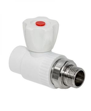 Кран полипропиленовый (ПП) прямой с американкой Ø25х3/4" Millenium