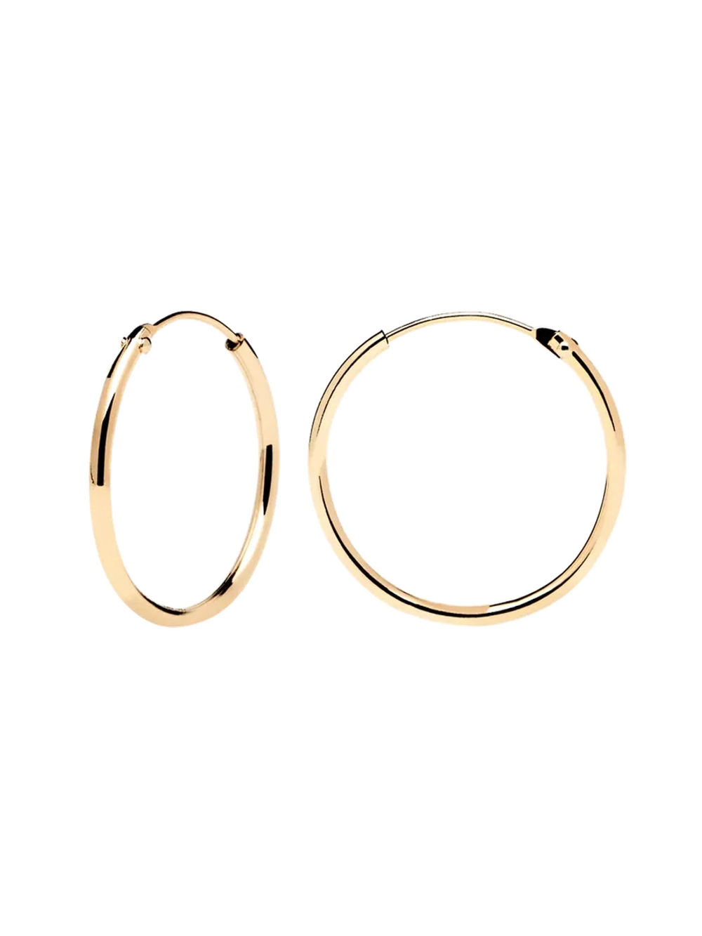 Серьги Medium Hoops серебро 925 пробы покрытое золотом